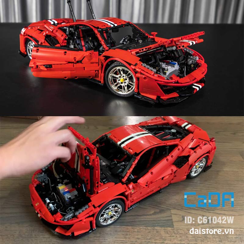 Mô hình xe ô tô Ferrari 488 CADA C61042 ở tỉ lệ 1:8, trưng bày chi tiết