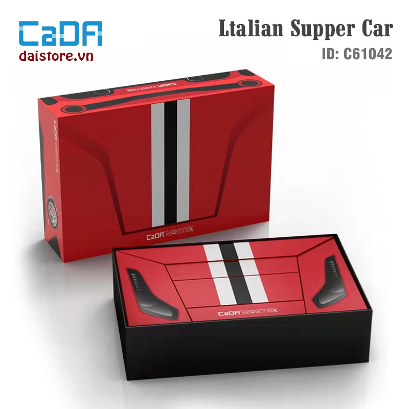 Bộ kit mô hình xe ô tô Ferrari 488 CADA C61042 nguyên hộp và các túi chi tiết