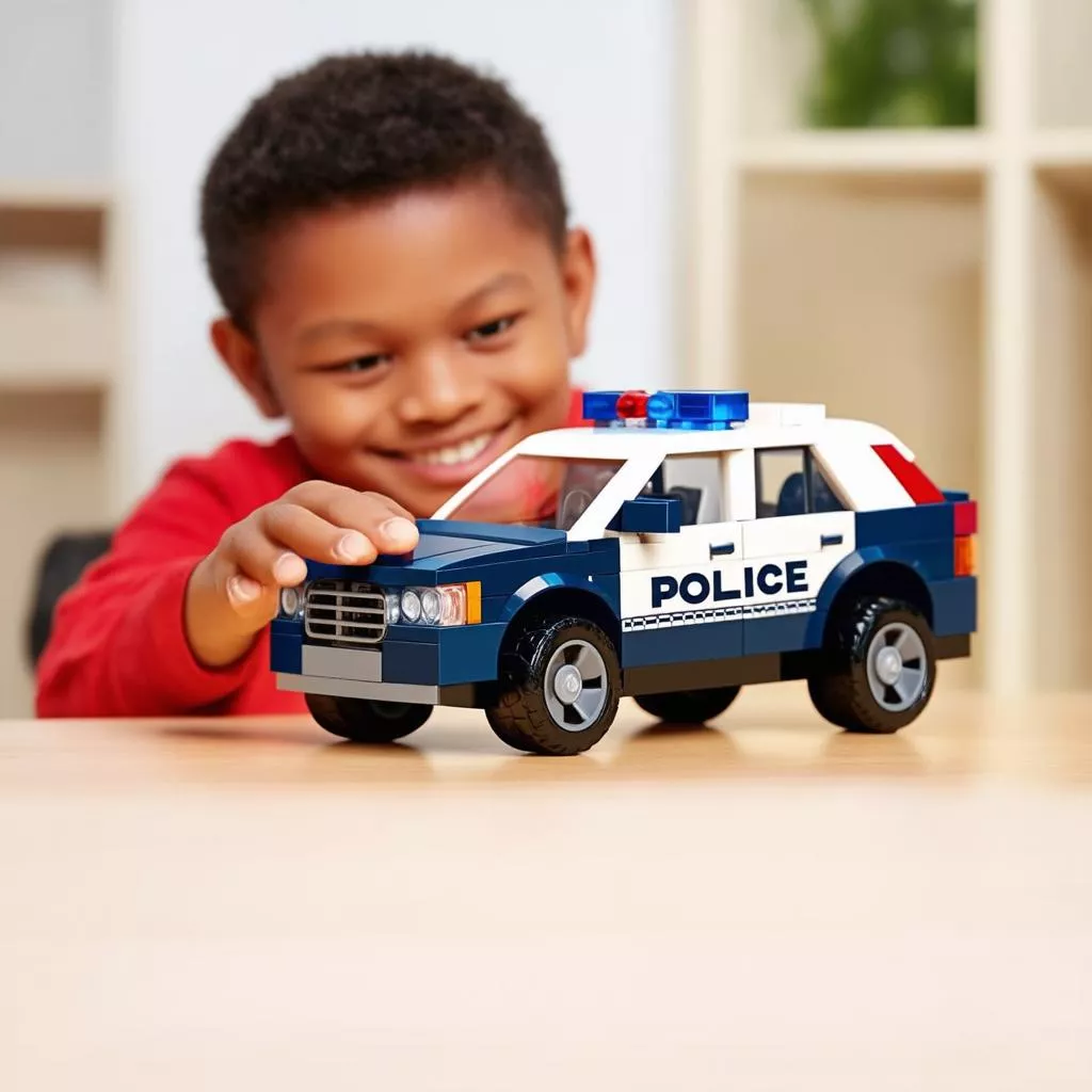 Bộ lắp ghép Lego xe ô tô cảnh sát hoàn chỉnh
