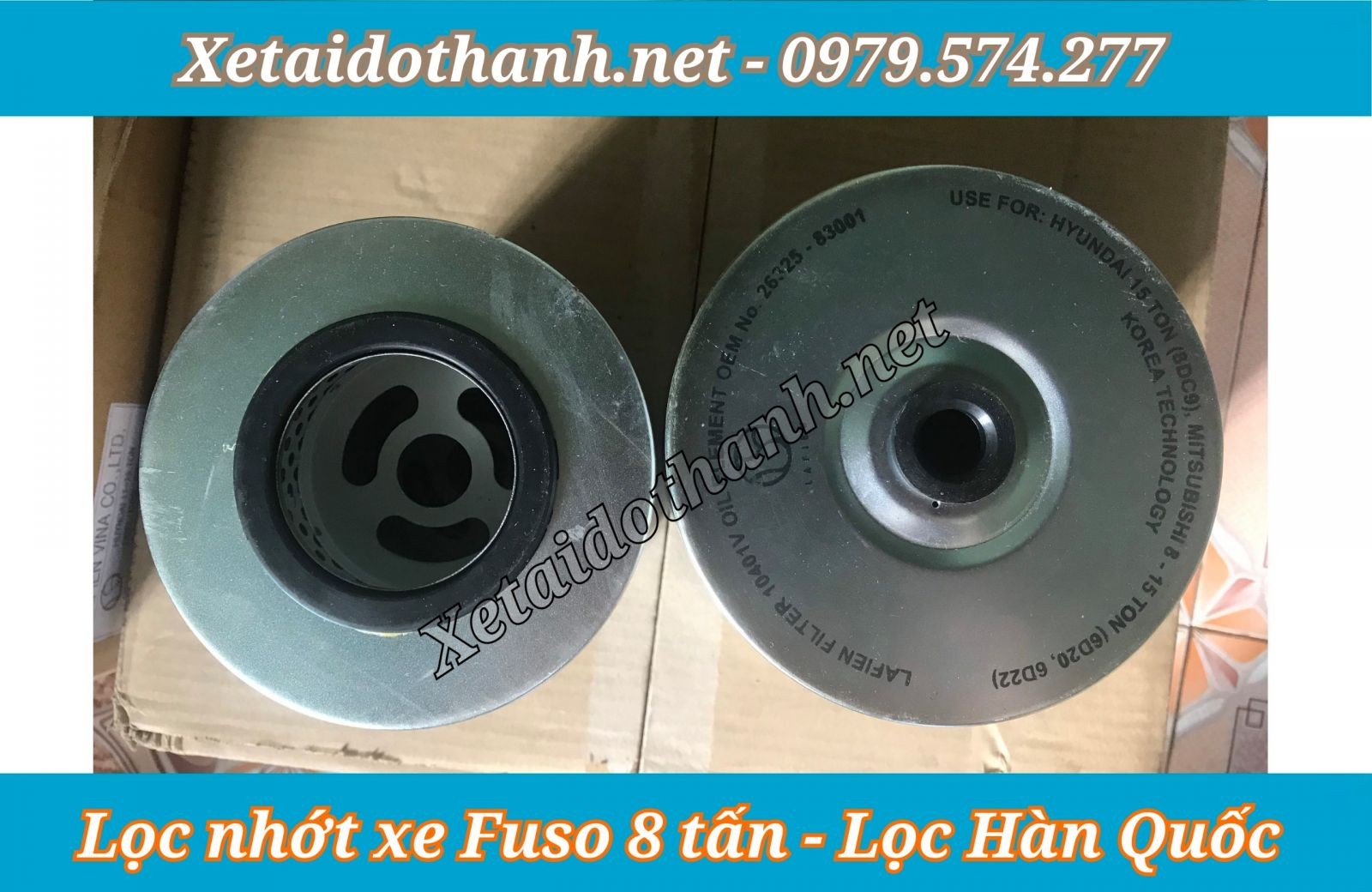 Lọc nhớt động cơ Fuso 8 tấn mã 10401V chính hãng