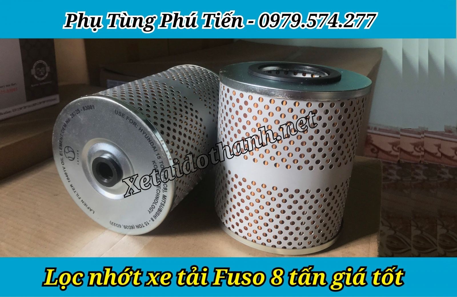 Bộ lọc nhớt chất lượng cao dành cho xe Fuso 8 tấn