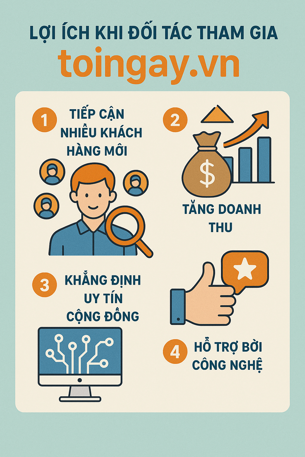 Lợi ích cho đối tác khi tham gia nền tảng vá vỏ xe ô tô Toingay.vn