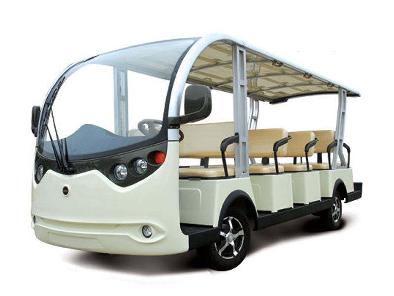 Xe ô tô điện du lịch 14 chỗ LT-S14.A màu trắng tại khu resort
