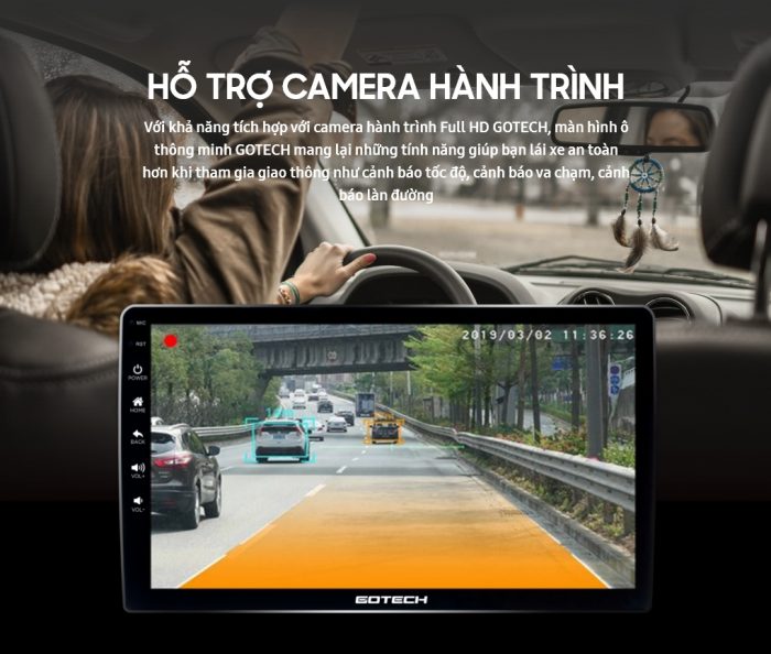 Kết nối camera hành trình hiển thị trên màn hình GOTECH xe ô tô Kia Sorento 2009
