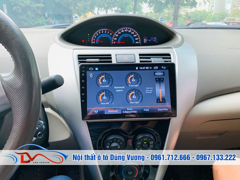 Màn hình cảm ứng đa điểm hiện đại cho xe ô tô Vios 2010