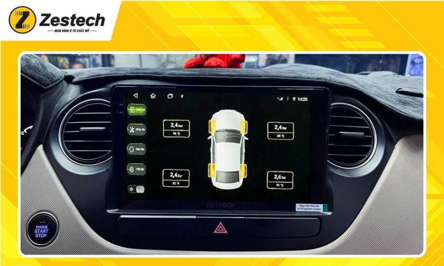 Ưu đãi tặng cảm biến áp suất lốp khi lắp đặt màn hình xe ô tô Zestech