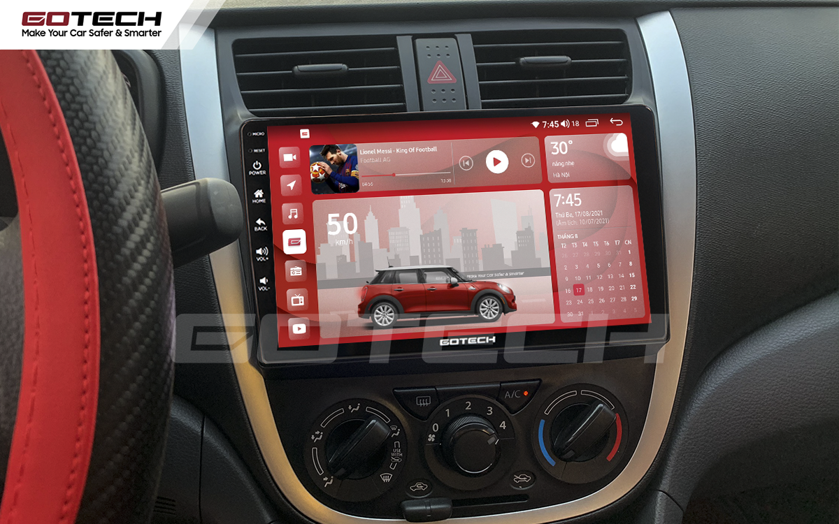 Màn hình 9 inch trên xe ô tô Suzuki Celerio