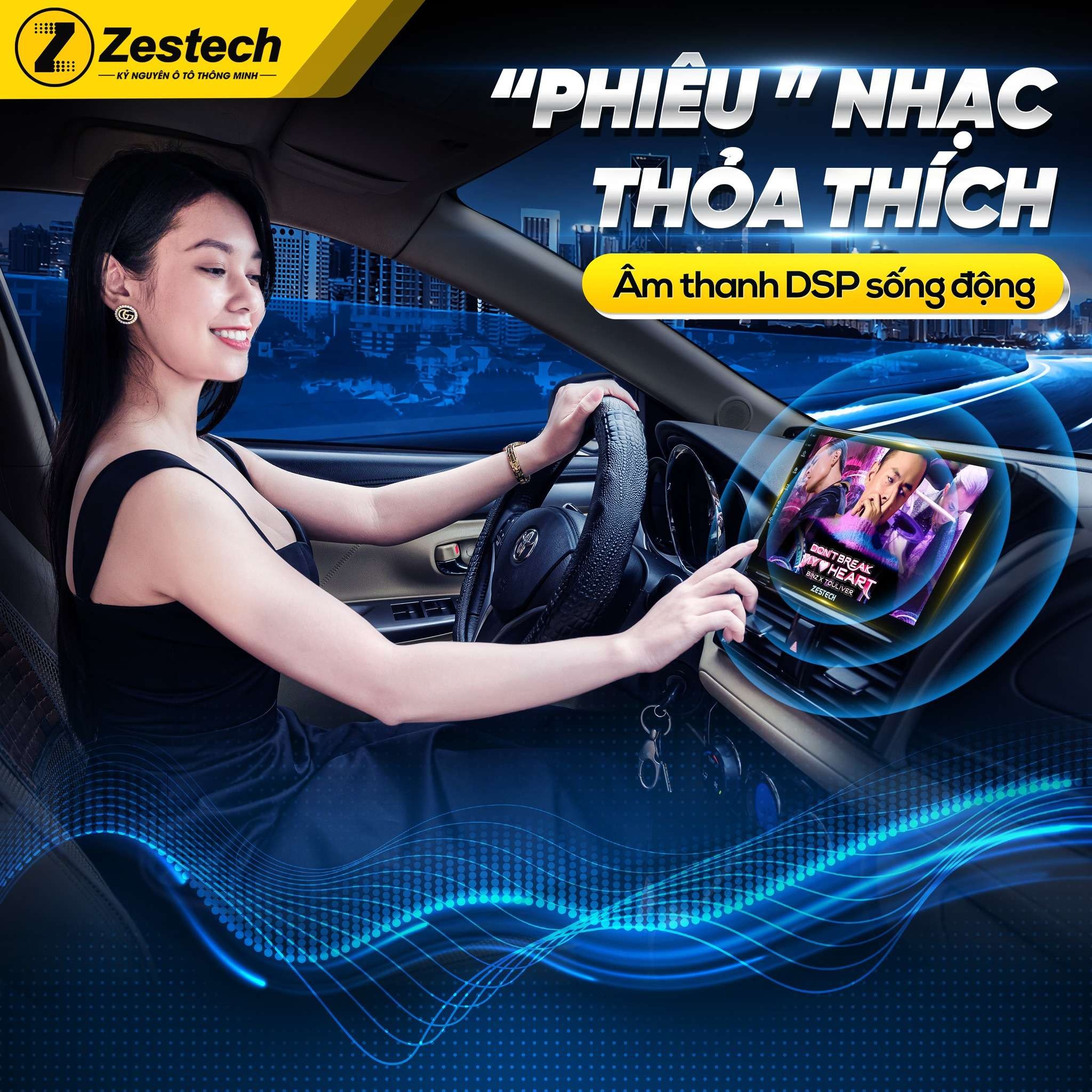 Màn hình Android ô tô hỗ trợ âm thanh