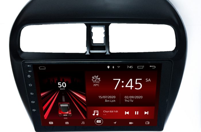 Mặt dưỡng chuyên dụng cho màn hình GOTECH trên xe ô tô Mitsubishi Attrage 2015