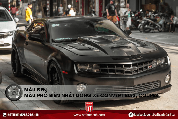 Màu đen - Màu sơn xe ô tô phổ biến cho phân khúc xe Convertibles và Coupes