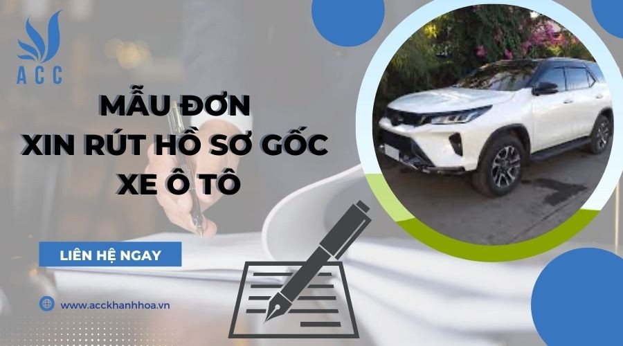 Ảnh chụp mẫu đơn xin nhận lại xe, tài sản