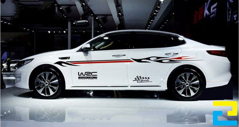 Các mẫu thiết kế in decal tem xe ô tô đa dạng