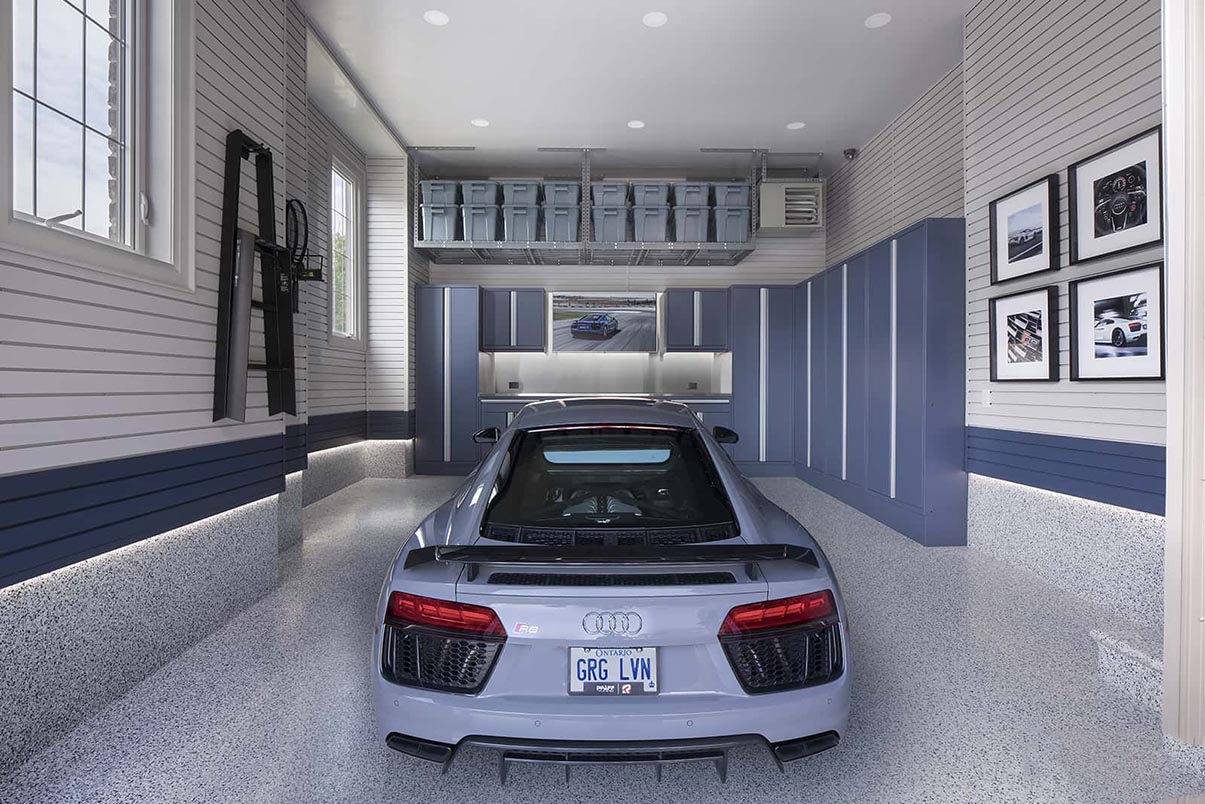 Thiết kế garage ô tô trong nhà phong cách hiện đại