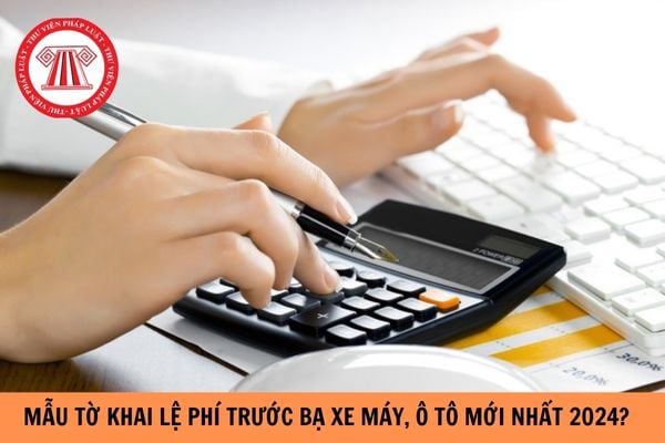 Hình ảnh mẫu tờ khai lệ phí trước bạ xe ô tô 02/LPTB