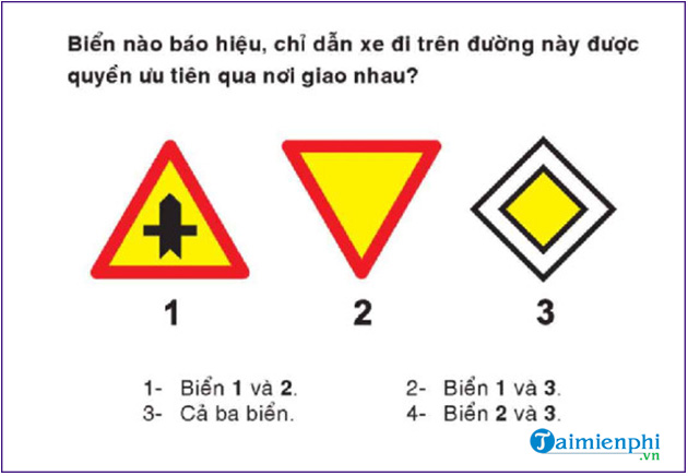 Mẹo thi lý thuyết B2 phần biển báo