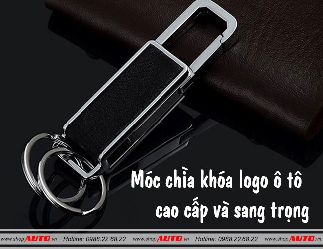 Móc chìa khóa xe ô tô Honda logo chất liệu da và kim loại sang trọng