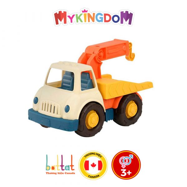 Xe cần cẩu đồ chơi Battat Wonder Wheels với trục nâng có thể di chuyển