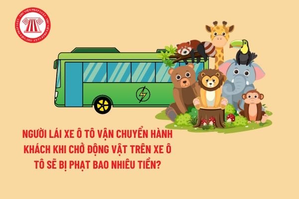 Hình ảnh minh họa mức phạt tiền đối với lái xe ô tô chở khách vận chuyển động vật trái phép