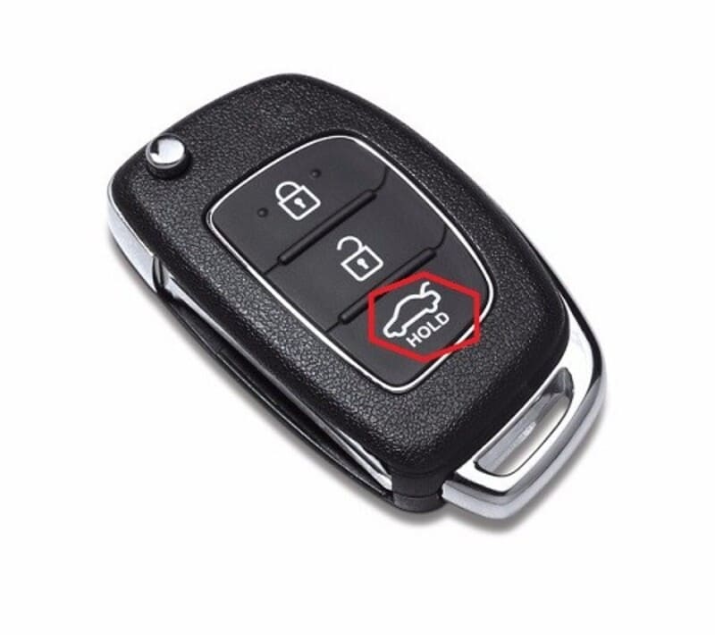 Nút mở cốp xe ô tô trên chìa khóa thông minh Hyundai i10