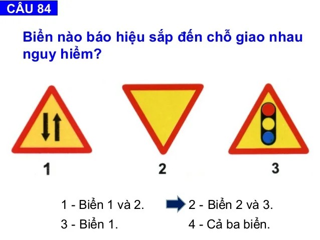 Câu hỏi về nhận dạng biển báo