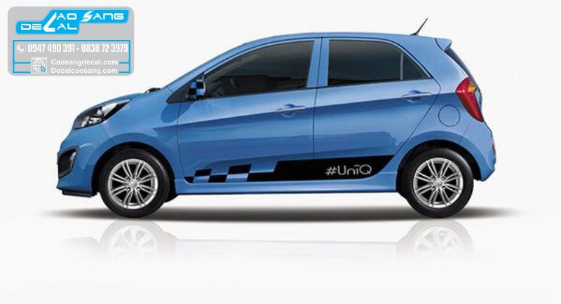 Mẫu tem dán xe Kia Morning phong cách hiện đại