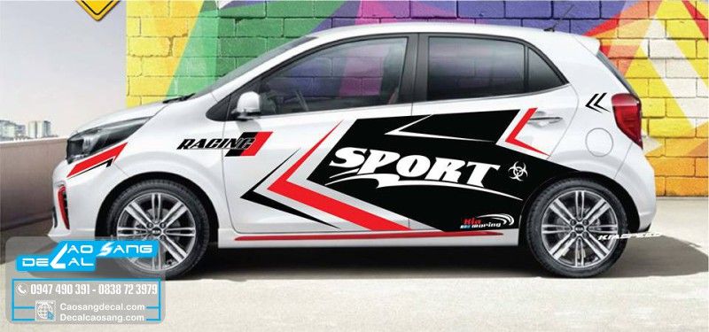 Kia Morning với tem dán độc đáo