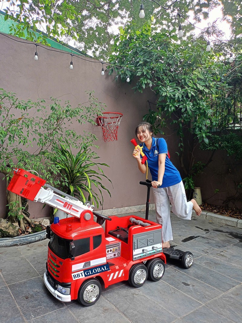 Xe ô tô cần cẩu máy xúc đồ chơi mô hình cứu hỏa BBT-114