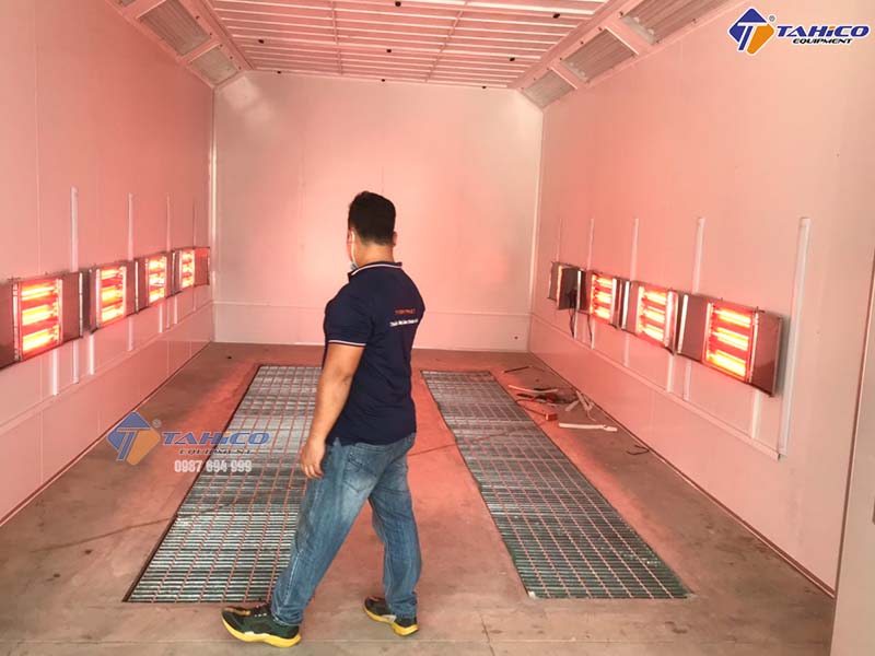 Minh họa bảng điều khiển phòng sơn xe ô tô