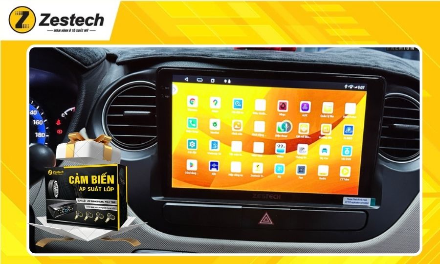Bộ màn hình Zestech Z18 cho xe ô tô, kèm giắc cắm zin không cắt nối