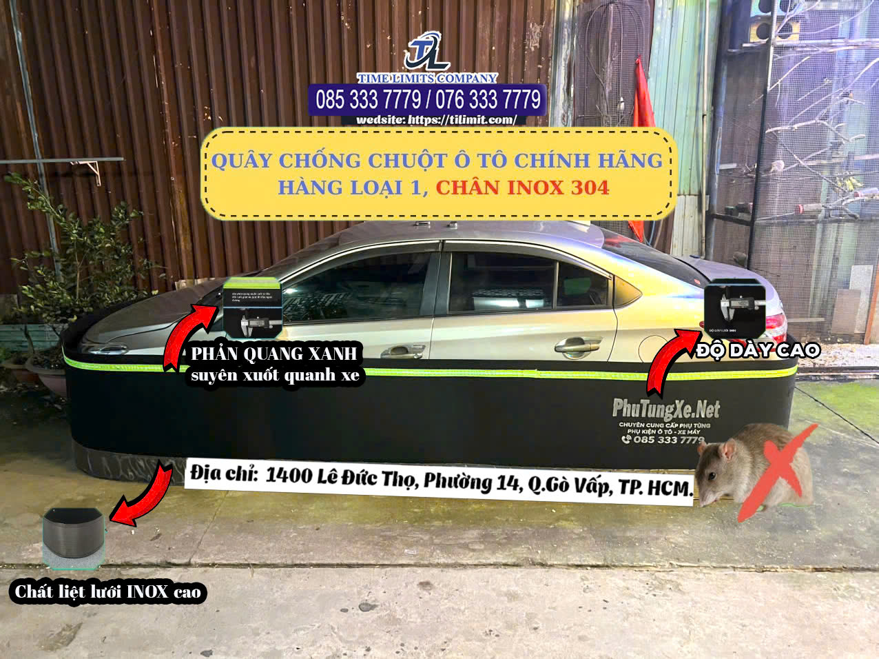 Quây chống chuột inox dưới gầm xe ô tô Kia 7 chỗ Sorento