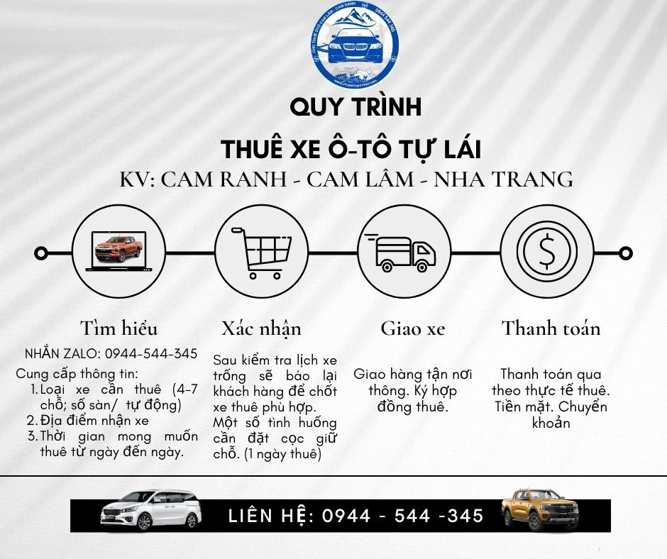 Quy trình thuê xe ô tô tự lái đơn giản và nhanh chóng
