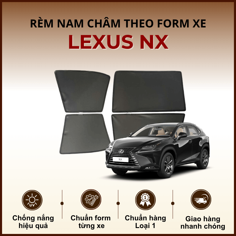 Rèm Che Nắng Chất Lượng Cao Cho Xe Ô Tô Lexus NX300