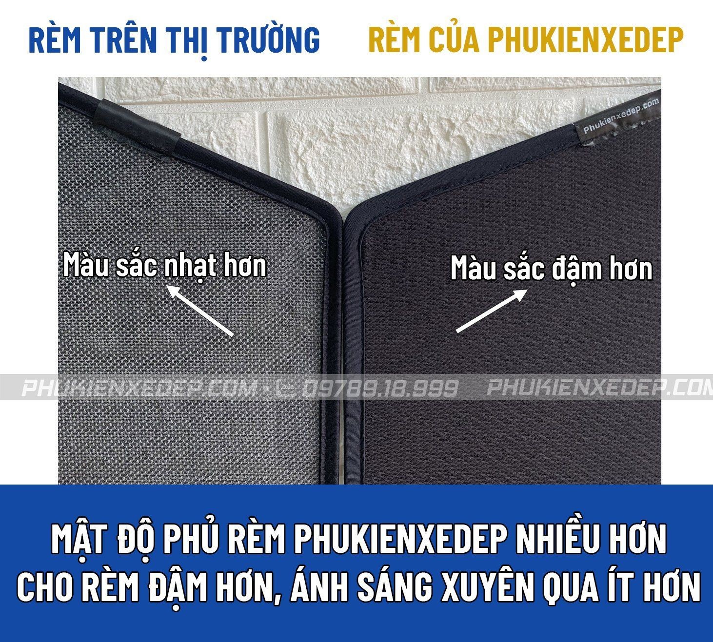 Phân biệt rèm che nắng ô tô nam châm chất lượng cao cho xe Chevrolet