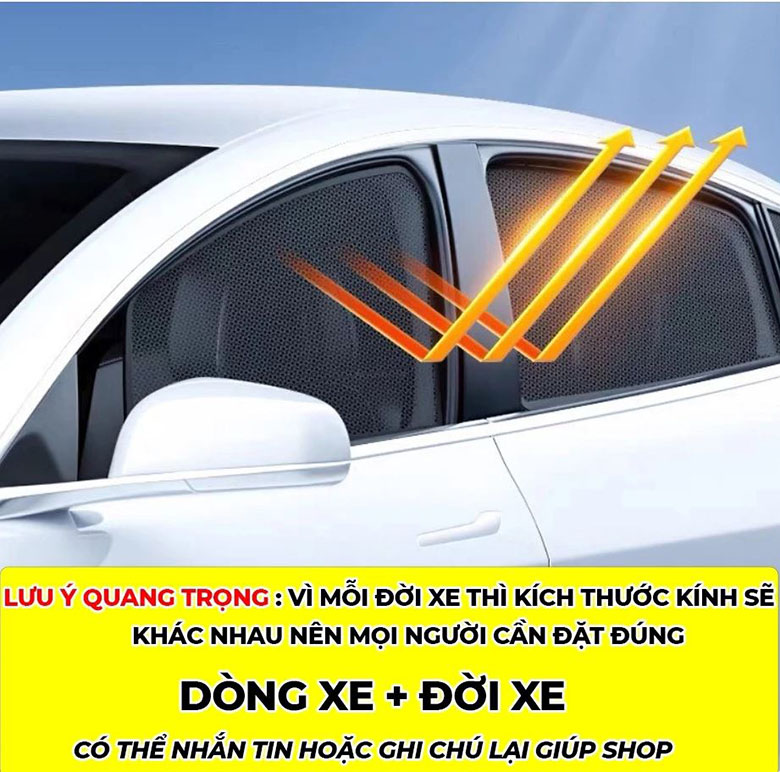 Rèm che nắng nam châm lắp vừa khít cửa ô tô