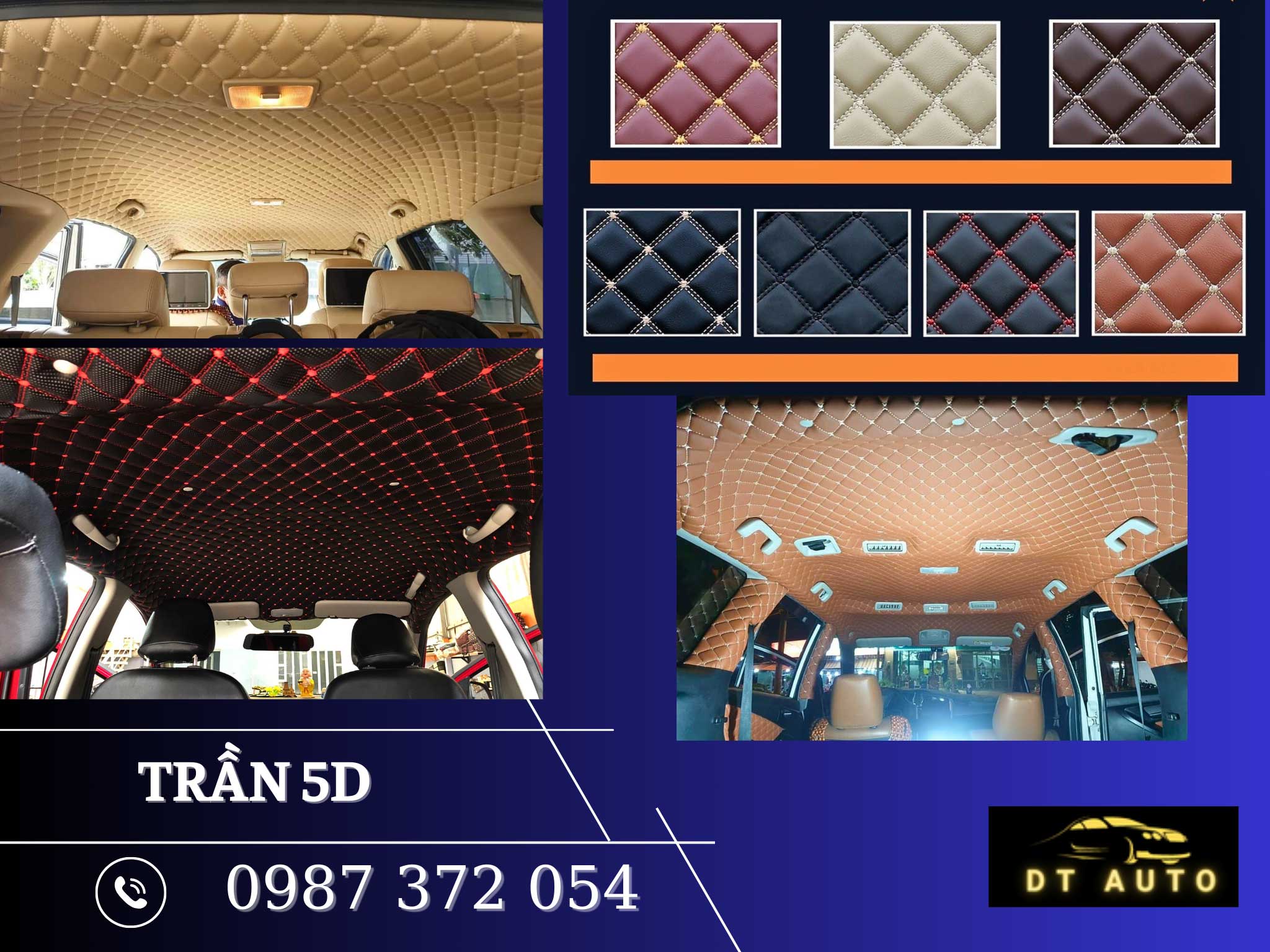 Vật liệu bọc trần 5D 6D xe ô tô