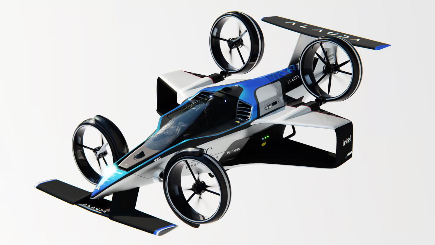 Mặt trước của siêu xe ô tô bay Airspeeder Mk4