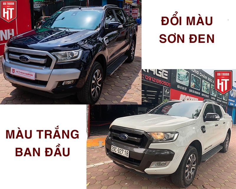 Ford Ranger được sơn đổi màu ấn tượng, minh họa chi phí sơn xe ô tô toàn bộ