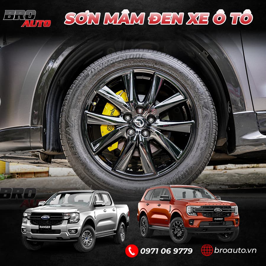 Sơn Mâm Xe Ô Tô Màu Đen: Nâng Cấp Vẻ Đẹp & Bảo Vệ Tối Ưu