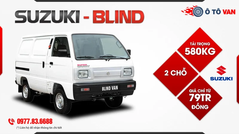 Hình ảnh xe ô tô Suzuki Van Blind Van 2s 580kg màu trắng