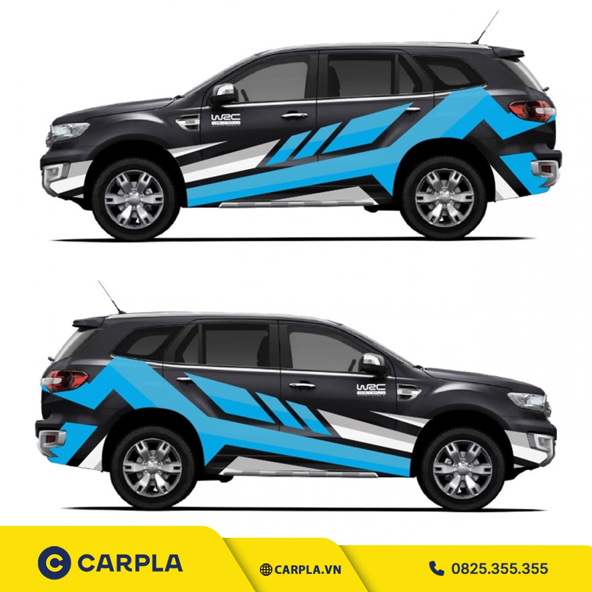 Decal 3D cho tem dán sườn xe ô tô 7 chỗ độc đáo