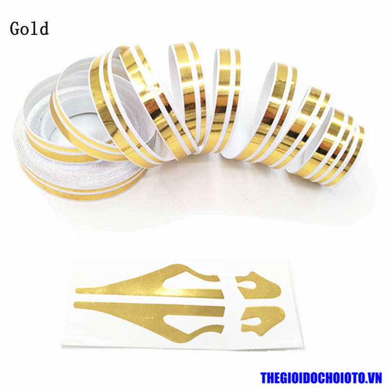 Cuộn decal chỉ viền màu trang trí thân xe ô tô