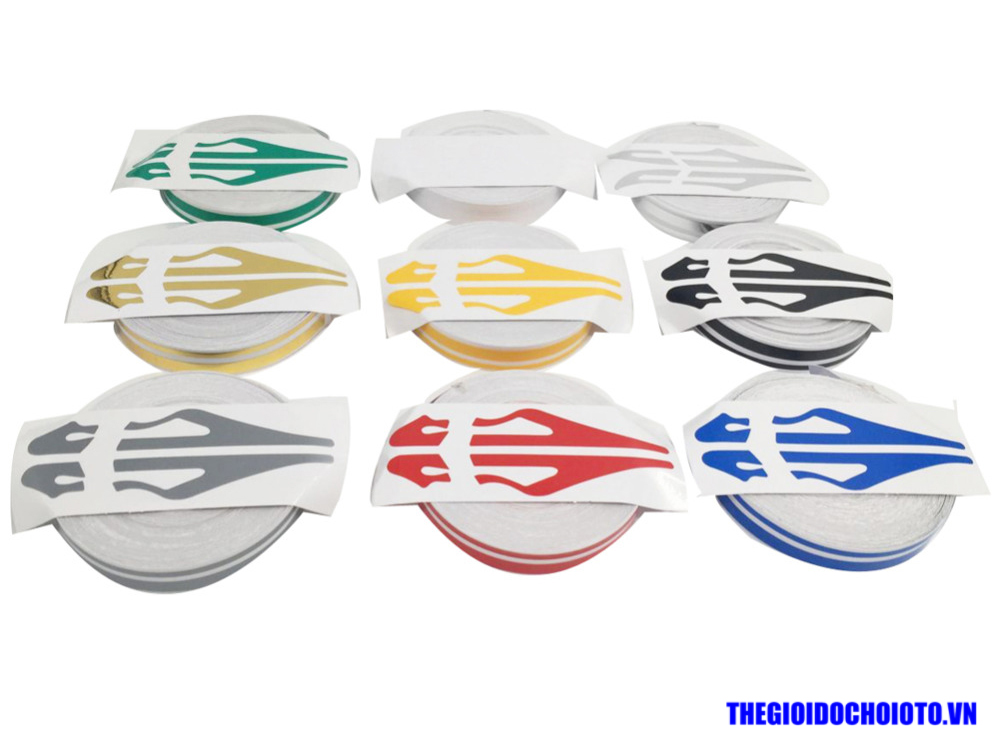 Cuộn decal chỉ viền màu trang trí thân xe ô tô