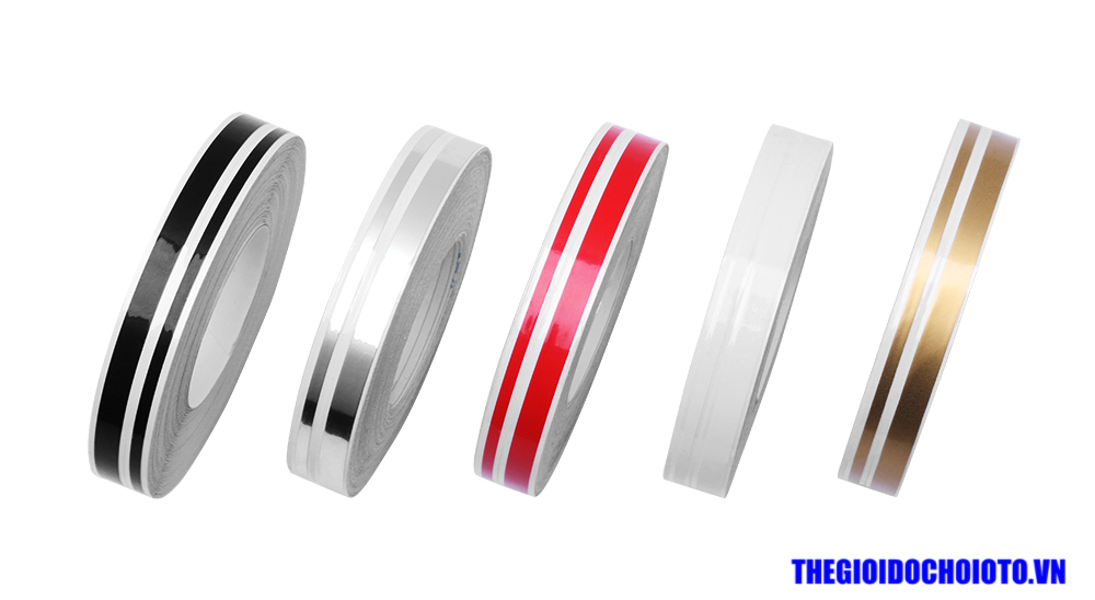 Cuộn decal chỉ viền màu đỏ trang trí ngoại thất ô tô