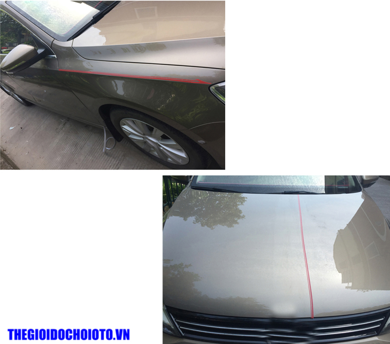 Cuộn decal chỉ viền màu xanh trang trí ngoại thất ô tô