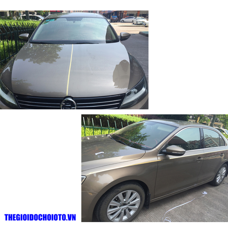 Cuộn decal chỉ viền màu vàng trang trí ngoại thất ô tô