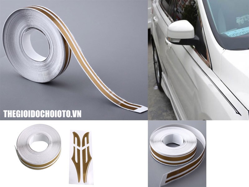 Góc nhìn Decal chỉ viền trên thân xe ô tô