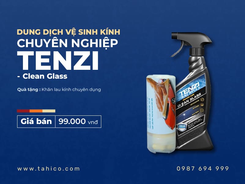 Chai nước lau kính xe ô tô Tenzi Clean Glass chất lượng cao