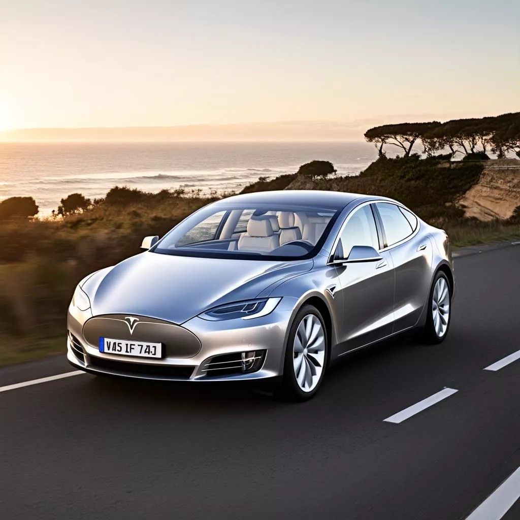 Xe ô tô điện Tesla Model S với thiết kế ngoại thất sang trọng