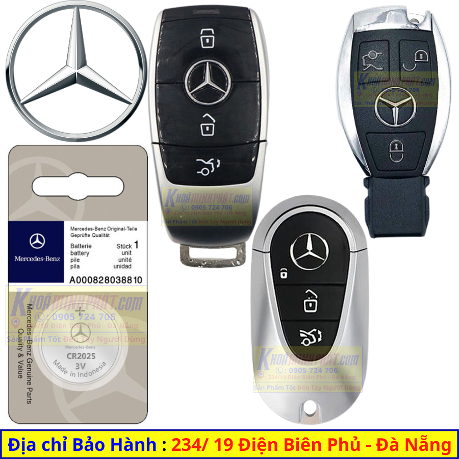Pin CR2025 cho chìa khóa xe ô tô Mercedes đang chuẩn bị thay thế