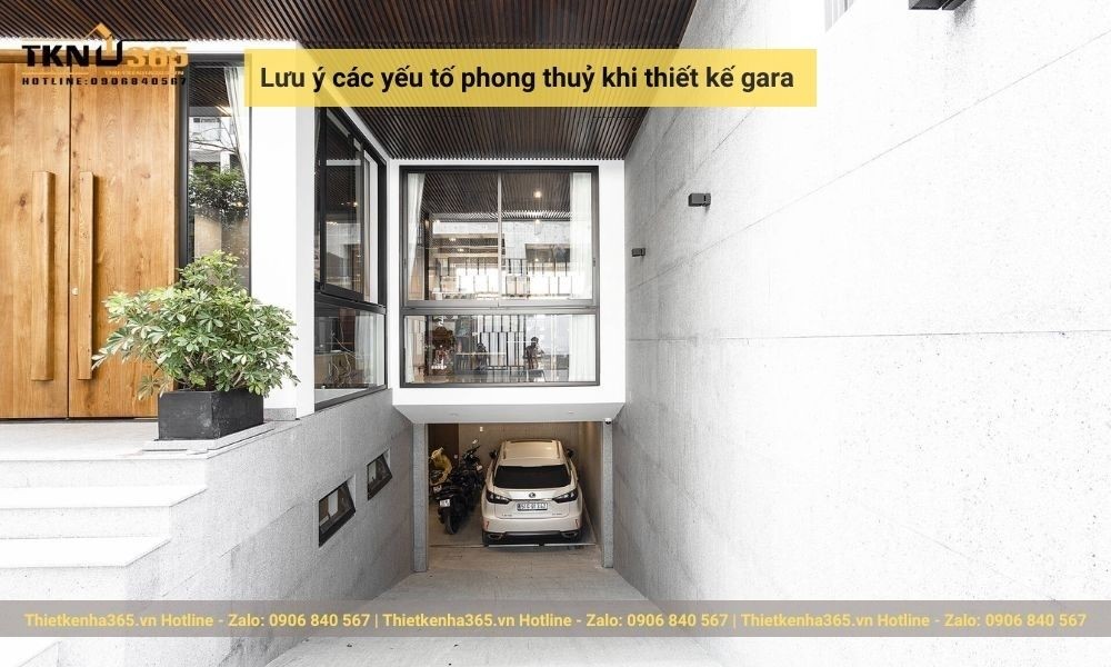 Cẩn trọng các yếu tố phong thủy khi thiết kế gara xe ô tô để tránh vận xui vào nhà